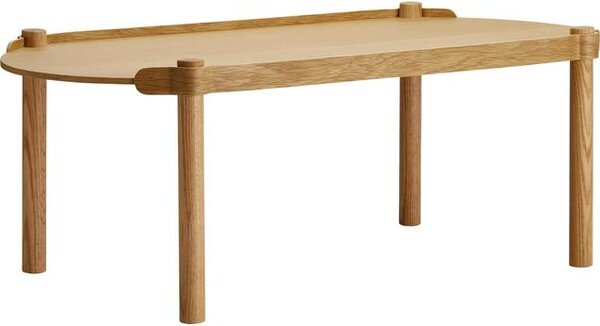 Oválný konferenční stolek z dubového dřeva Woody