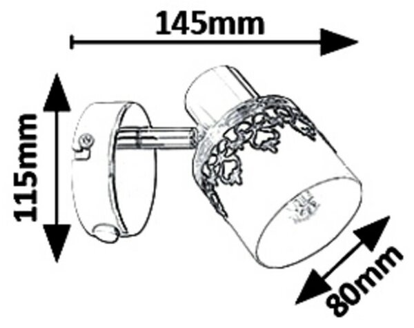 Rabalux bodové svítidlo Lacey E14 MAX 40W černá 5341
