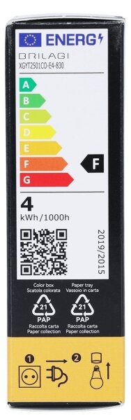 LED Žárovka FILAMENT T25 E14/4W/230V 3000K - Brilagi