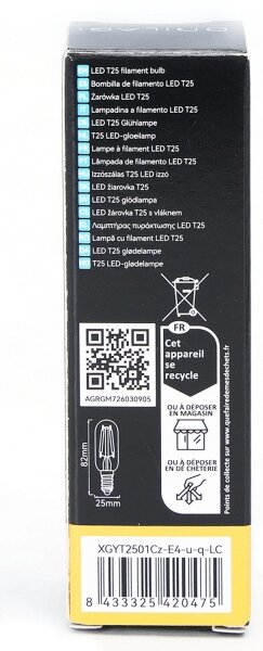LED Žárovka FILAMENT T25 E14/4W/230V 3000K - Brilagi