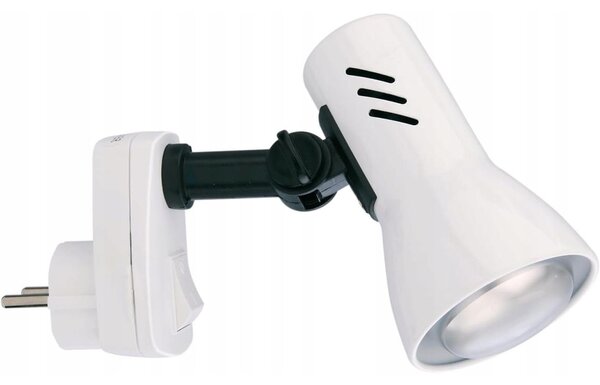 Briloner 2763-016P - Nástěnná lampa do zásuvky 1xE14/25W/230V bílá