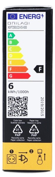 LED Žárovka FILAMENT T25 E14/6W/230V 3000K - Brilagi
