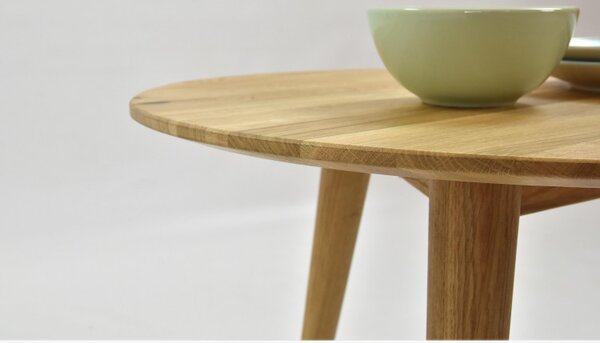 Kulatý konferenční stolek - masiv dub, Trondheinm