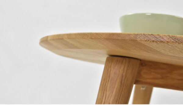 Kulatý konferenční stolek - masiv dub, Trondheinm