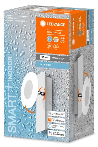Chytré WiFi LED nástěnné světlo WAVE 200, nastavitelná bílá