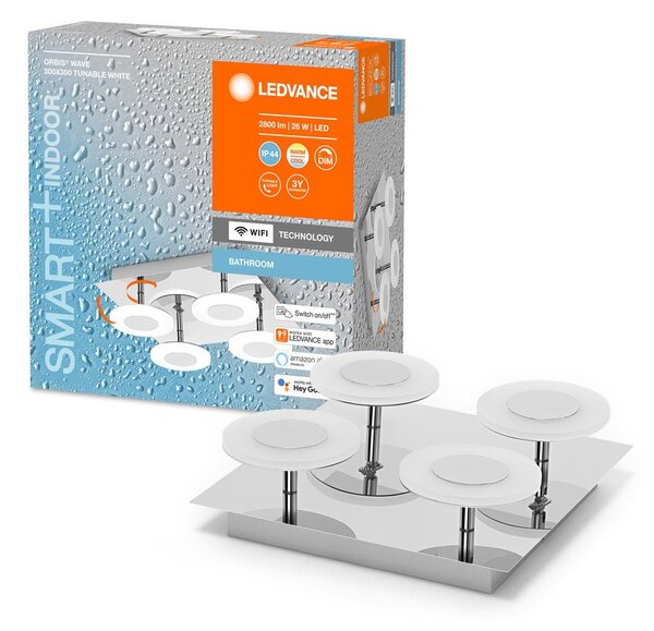 Chytré WiFi LED stropní světlo WAVE 300, nastavitelná bílá