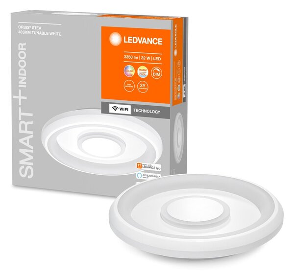 Chytré WiFi LED stropní světlo STEA, nastavitelná bílá