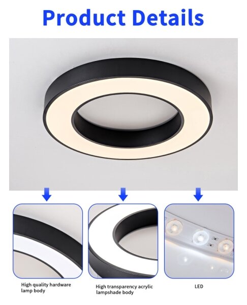 Immax NEO 07209L-LED Stmívatelné svítidlo PASTEL LED/53W/230V 60cm černá Tuya+DO