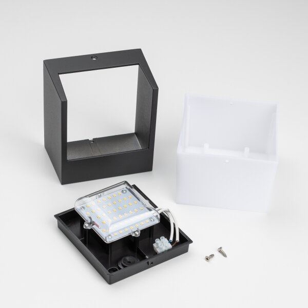 Brilagi - LED Venkovní nástěnné svítidlo TERNI LED/12W/230V černá IP44