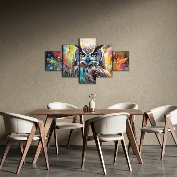 Obraz - Malba sovy (125x70 cm)