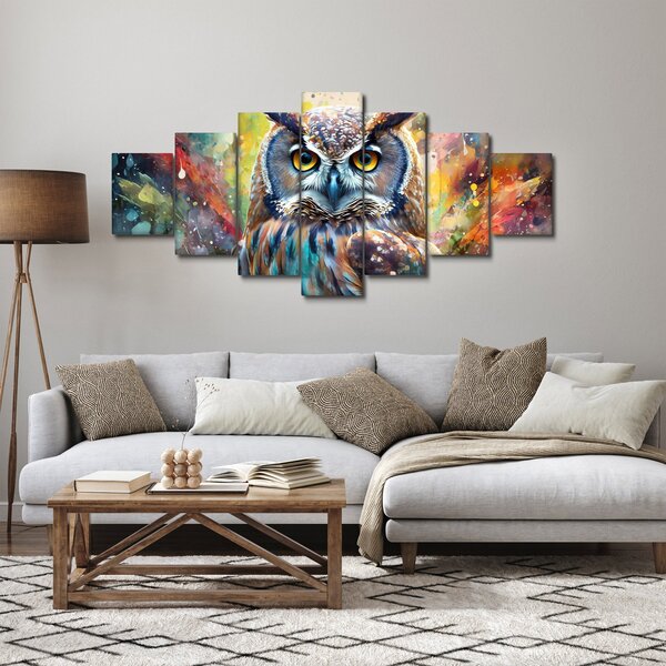 Obraz - Malba sovy (210x100 cm)