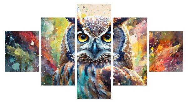 Obraz - Malba sovy (125x70 cm)