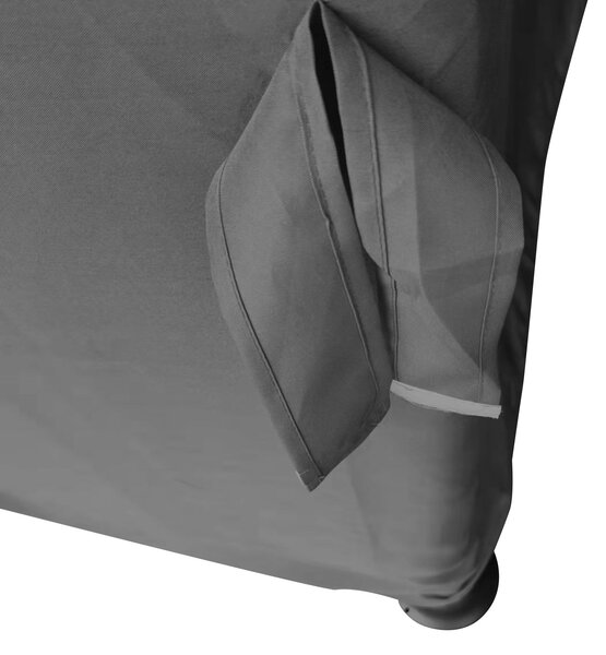 Zahradní altán Outsunny 2,96 x 2,96 m s dvoustupňovou střechou a 4 bočními panely, sítě proti komárům, weatherproof hliník, polyester, tmavě šedý | Ao