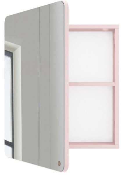 Růžová lakovaná koupelnová zrcadlová skříňka Tom Tailor Color Bath 58 x 50 cm