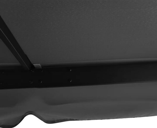 Zahradní altán Outsunny 2,96 x 2,96 m s dvoustupňovou střechou a 4 bočními panely, sítě proti komárům, weatherproof hliník, polyester, tmavě šedý | Ao