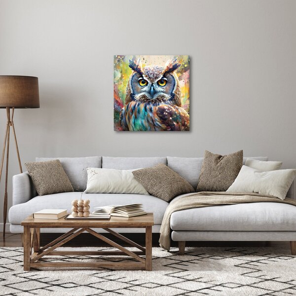 Obraz - Malba sovy (30x30 cm)