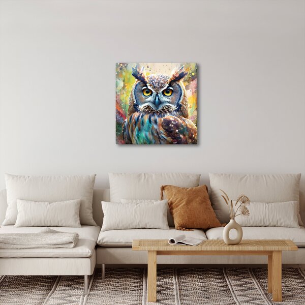 Obraz - Malba sovy (30x30 cm)