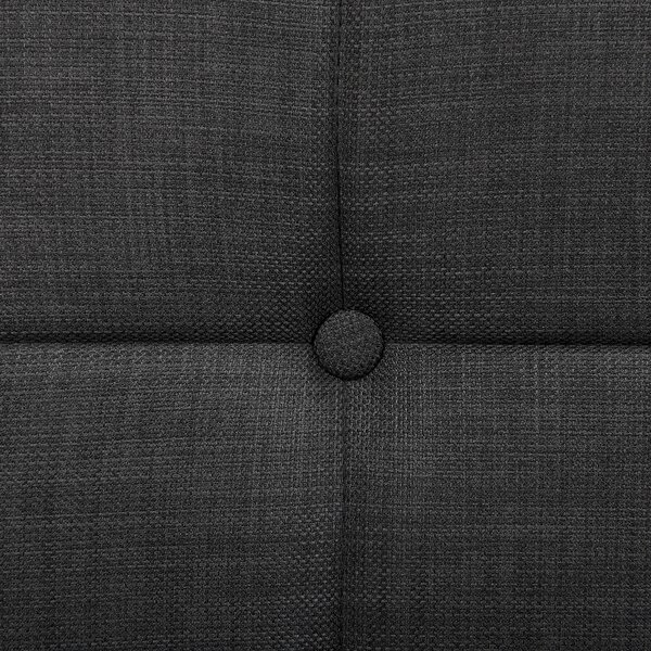 Polohovací postel Tkanina DUKE 160 x 200 cm Tmavě šedá