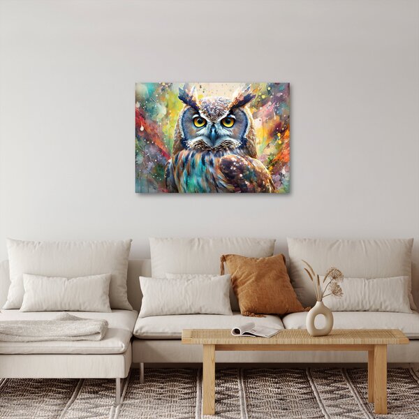 Obraz - Malba sovy (70x50 cm)