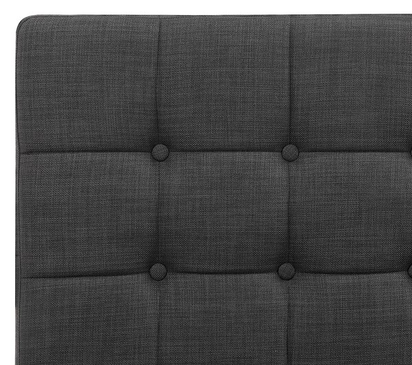 Polohovací postel Tkanina DUKE 160 x 200 cm Tmavě šedá