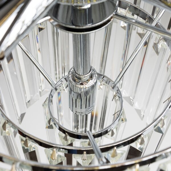 Brilagi - LED Křišťálový lustr na řetězu MOZART 5xE14/40W/230V lesklý chrom