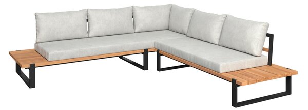 TERASOVÁ SEDACÍ SOUPRAVA 3dílné, dřevo, kov, textil Ambia Garden - Online Only zahradní nábytek, Online Only