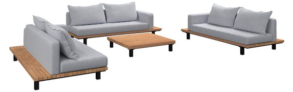 TERASOVÁ SEDACÍ SOUPRAVA 4dílné, dřevo, kov, textil Ambia Garden - Online Only zahradní nábytek, Online Only