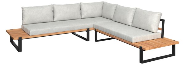 TERASOVÁ SEDACÍ SOUPRAVA 3dílné, dřevo, kov, textil Ambia Garden - Online Only zahradní nábytek, Online Only