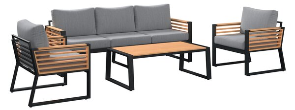 TERASOVÁ SEDACÍ SOUPRAVA 4dílné, dřevo, kov, textil Ambia Garden - Online Only zahradní nábytek, Online Only