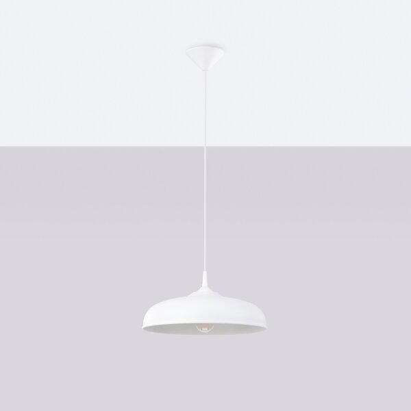 Sollux SL.1329 - Lustr na lanku GINA 1xE27/15W/230V pr. 38 cm bílá