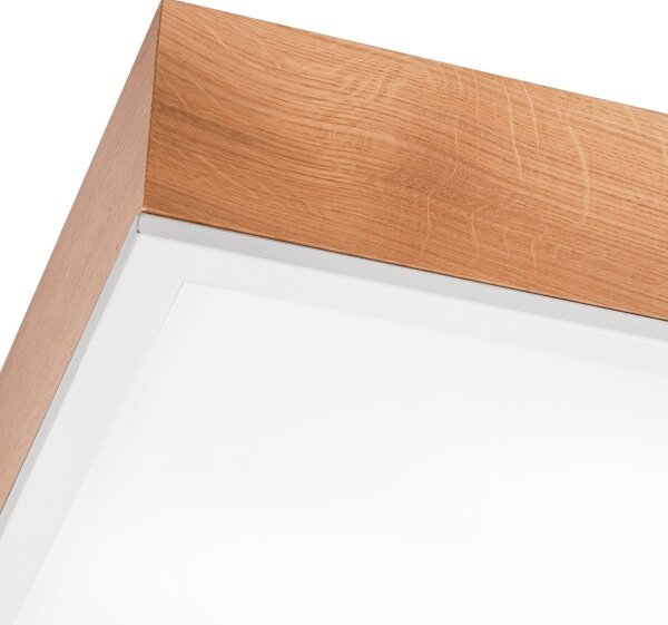 Stropní svítidlo OAK SQUARE 4xE27/15W/230V 48x48 cm dub/bílá