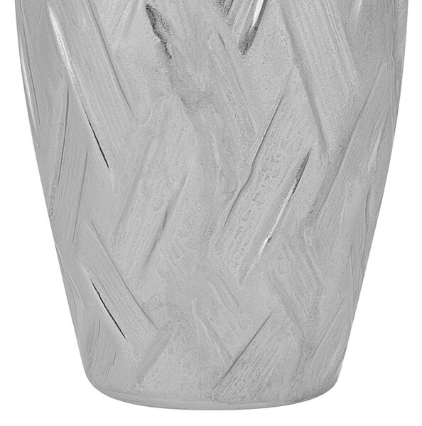 Dekorativní váza ARPAD Kamenina 33 cm Stříbrná