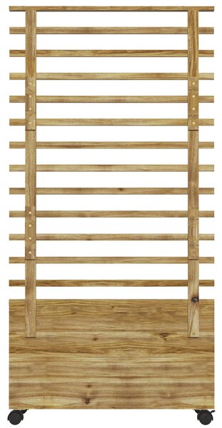 Zvýšený květinový záhon Outsunny s trellicí a kolečky 76x30x155cm | Aosom