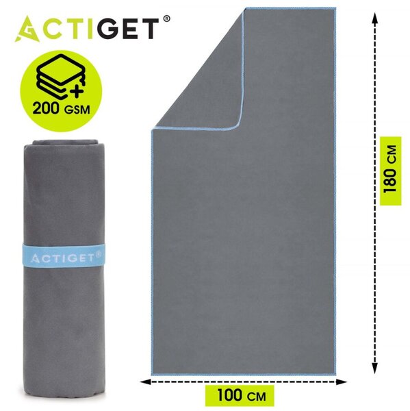 Rychleschnoucí ručník 100x180 cm ACTIGET ACT0190 taupe