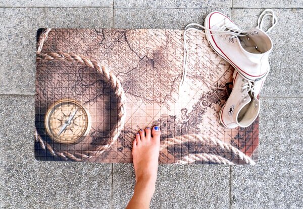 Multifunkční kobereček - Travel map, 45x75 cm