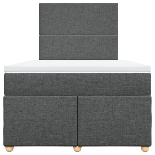 Box spring postel s matrací tmavě šedá 120x190 cm textil 3293513