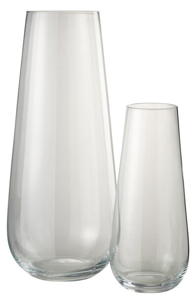 Veliká skleněná váza LYNA z transparentního skla – 25*25*60 cm - J-Line by Jolipa
