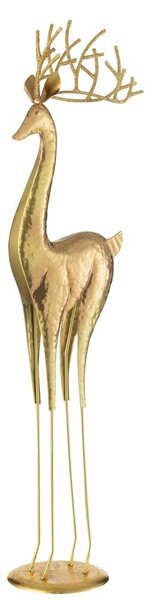 Zlatá kovová dekorace jelen Deer M - 19*13*71 cm - J-Line by Jolipa