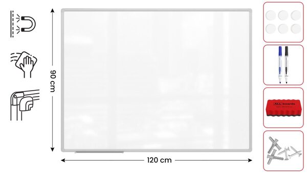 ALLboards PREMIUM EX129 magnetická tabule 120 x 90