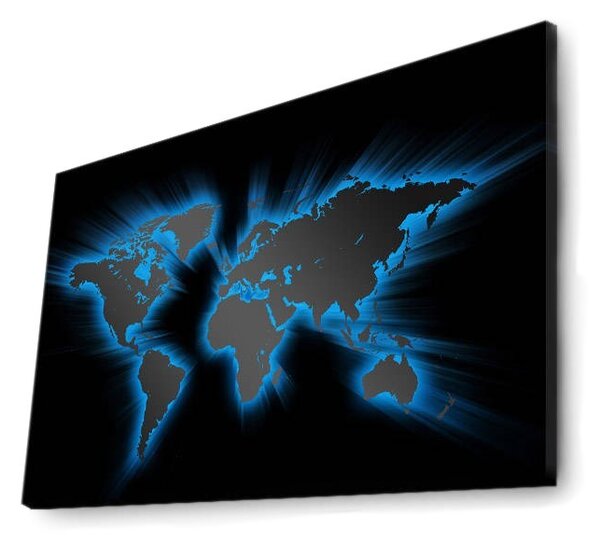Wallity Obraz s LED osvětlením OBRYSY MAPY 35 45 x 70 cm