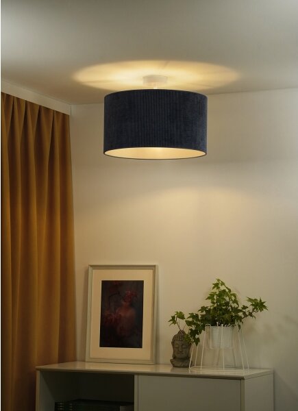 Duolla - Přisazený lustr CORDUROY 1xE27/15W/230V tmavě pr. 40 cm modrá