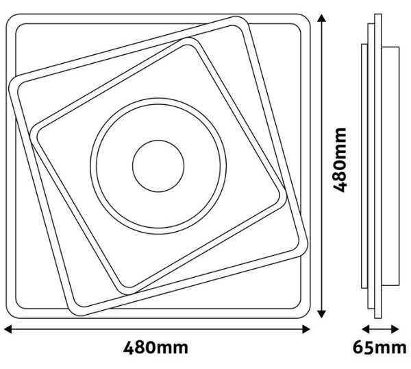 Designové led stropní svítidlo Avide Ewa 48cm 100W 8250lm CCT dálkové ovládání 3 roky