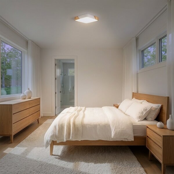 Brilagi - LED Stropní svítidlo PILANA LED/24W/230V dub/bílá 32x32 cm