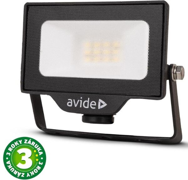 Prémiový ultratenký LED reflektor černý 10W 1000lm, denní, s přípravou na čidlo, 3 roky