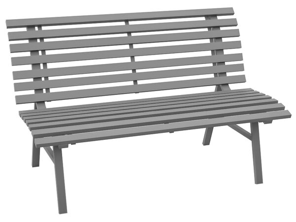 Outsunny zahradní lavice pro 2 osoby z hliníku, odolná proti povětrnostním vlivům, zahradní nábytek odolný proti UV záření s designem žaluzií, parková