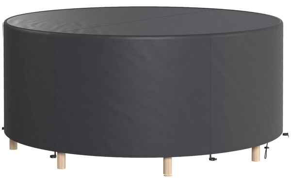 Outsunny ochranný obal na kulatý zahradní nábytek – 420D voděodolný Oxford, ochrana UV30+, pro kulaté stoly a stohovatelné židle Ø214 × 70 cm | Aosom