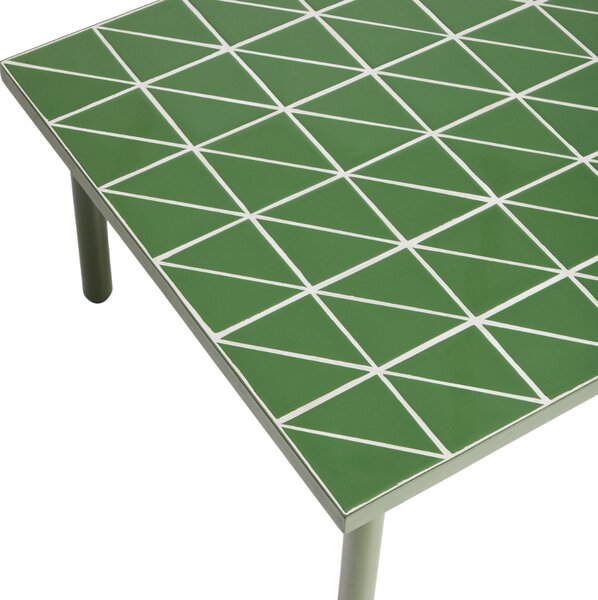 Kave Home Zelený zahradní stolek Maurina 122 x 61cm