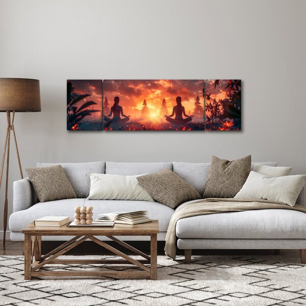 Obraz - Jóga v přírodě (170x50 cm)