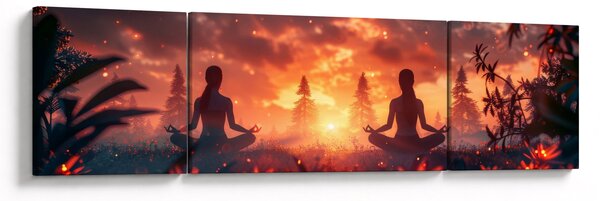 Obraz - Jóga v přírodě (170x50 cm)