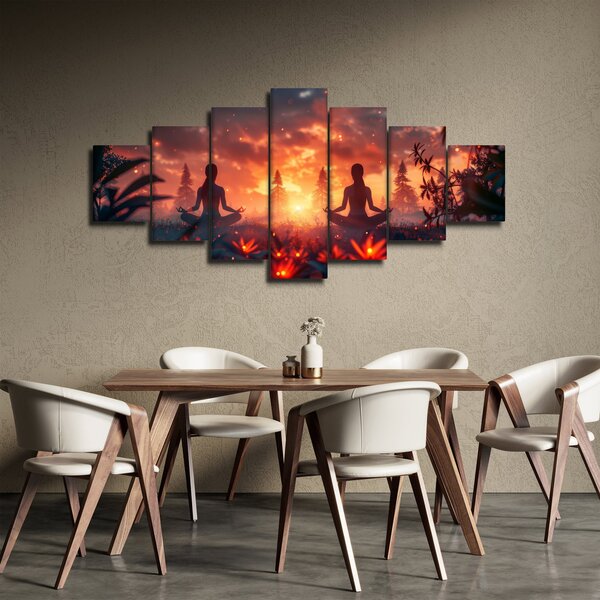 Obraz - Jóga v přírodě (210x100 cm)